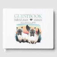 Cute Siamese Cat Gay Grooms Couple Mariage
