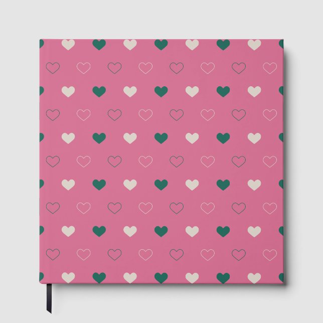 Livre D'or Cute Simple Heart Seamless pink / green (Recto)