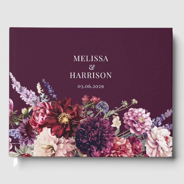 Livre D'or Dahlia Fleur d'Automne Dark (Recto)