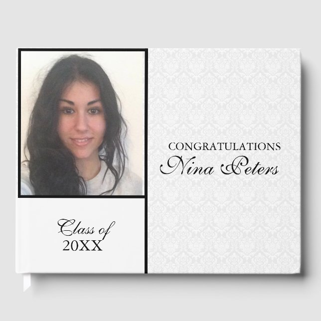 Livre D'or Damas Blanches Avec Photo- Graduations (Recto)