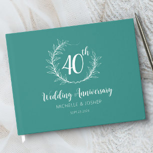 Livre d'or d'anniversaire de mariage élégant