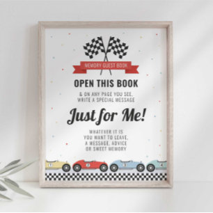 Livre d'or d'anniversaire pour voiture de course