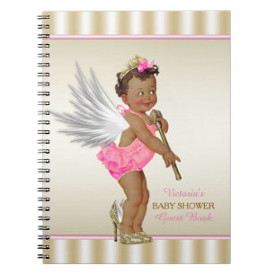 Livre d'or de Baby Shower Fille Ethnique Ange Talo