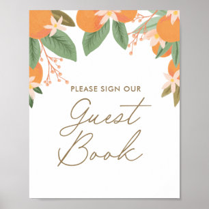 Livre d'or de la Baby Shower Little Cutie Citrus p