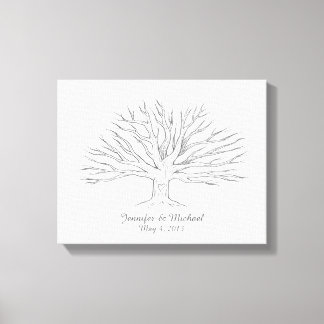 Livre d'or de l'arbre d'empreinte de toile