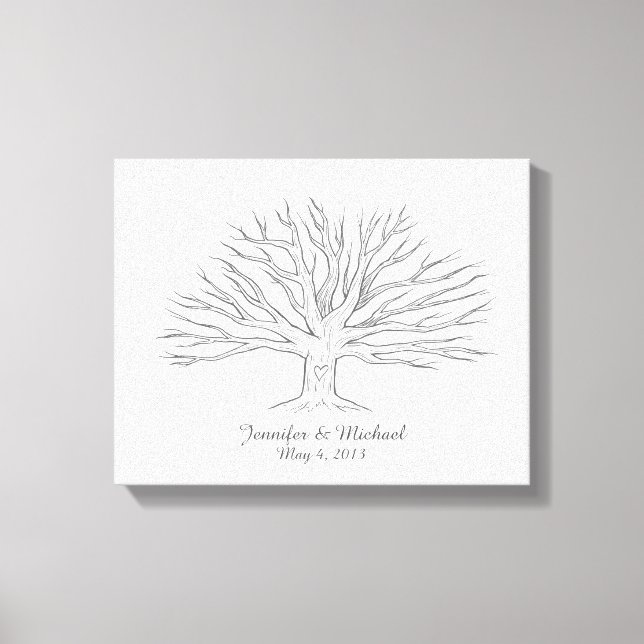 Livre d'or de l'arbre d'empreinte de toile (Recto)