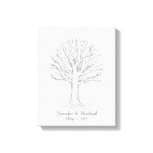 Livre d'or de l'arbre d'empreinte de toile