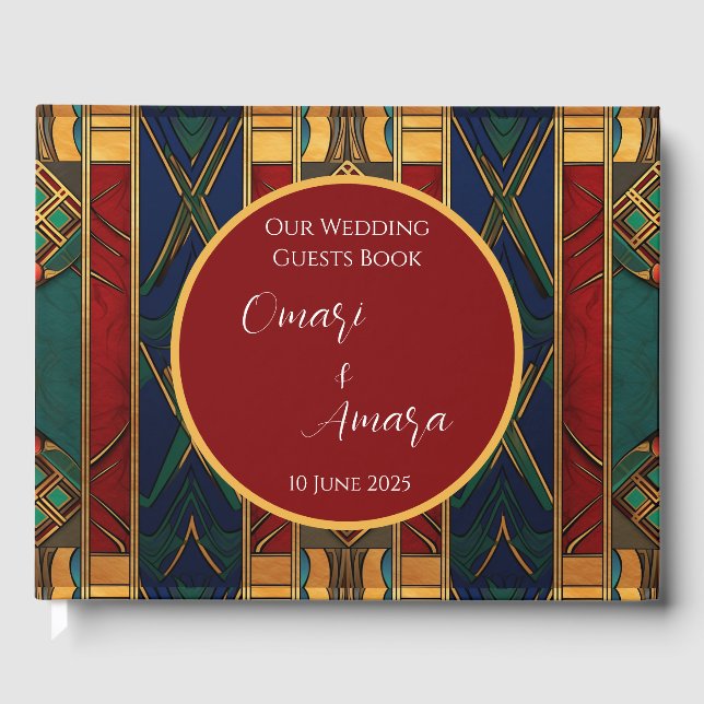 Livre d'or de mariage Afrocentrique personnalisé p (Recto)