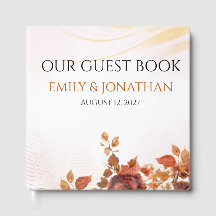 Livre d'or de mariage automnal botanique Blush Sép