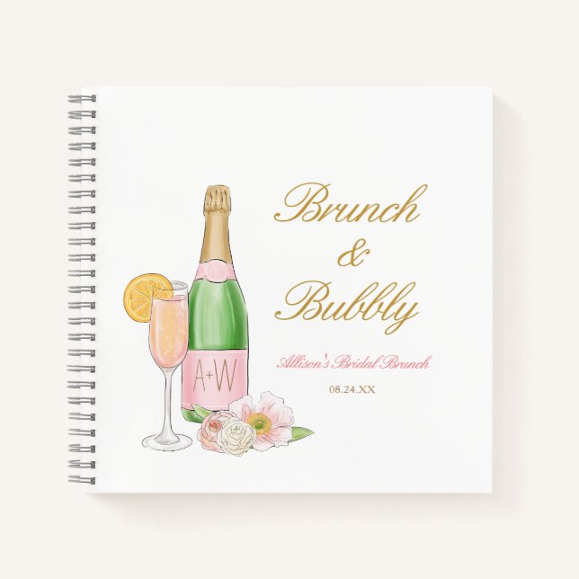 Livre d'or de mariage avec Champagne pétillant pou (Devant)