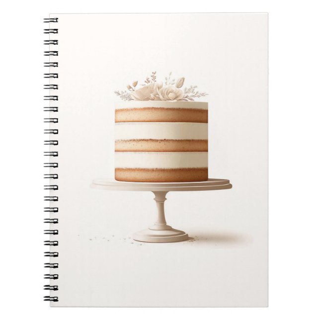 Livre d'or de mariage avec gâteau floral blanc élé (Devant)