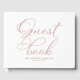 Livre d'or de mariage calligraphie rose gold éléga