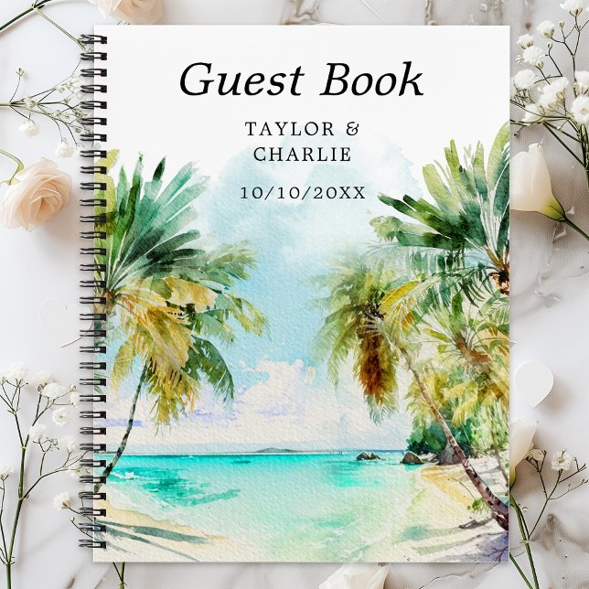 Livre d'or de mariage de destination de plage trop (Créateur téléchargé)