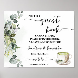 Livre d'or de mariage de mariée Greenery Matcha