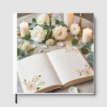 Livre d'or de mariage floral élégant