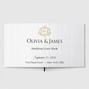 Livre d'or de mariage minimaliste de luxe