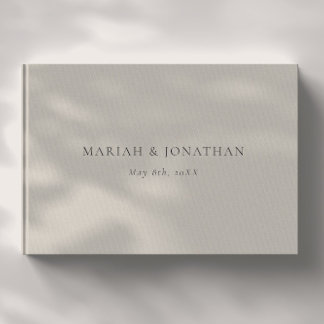 Livre d'or de mariage minimaliste élégant pour réc