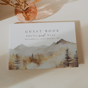 Livre d'or de mariage moderne Cabane rustique