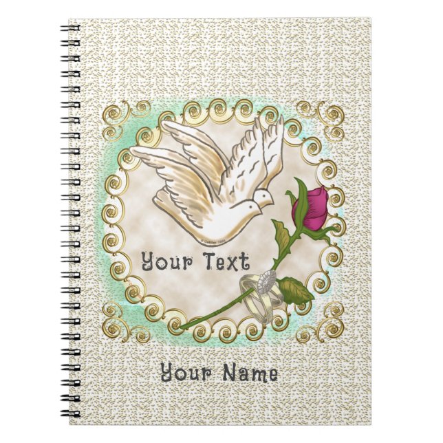 Livre d'or de mariage personnalisé Dove (Devant)