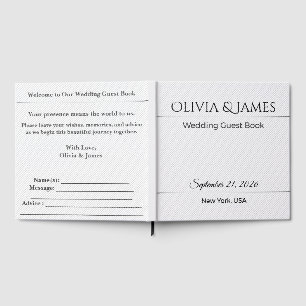 Livre d'or de mariage personnalisé élégant
