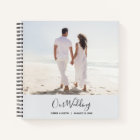 Livre d'or de mariage photo bleu pâle moderne