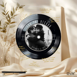 Livre d'or de mariage photo d'autographe de disque