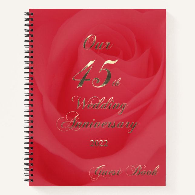 Livre d'or de mariage Saphir 2022 45e anniversaire (Devant)