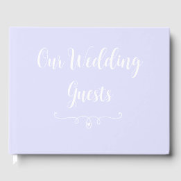 Livre d'or de mariage violet pastel lavande pour i