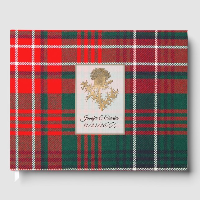 Livre d'or de mariage Wilson Plaid Thistle (Recto)