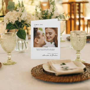 Livre d'or de numéro de table Photo minimaliste