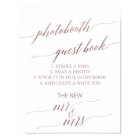 Livre d'or de photobooth calligraphié en rose doré