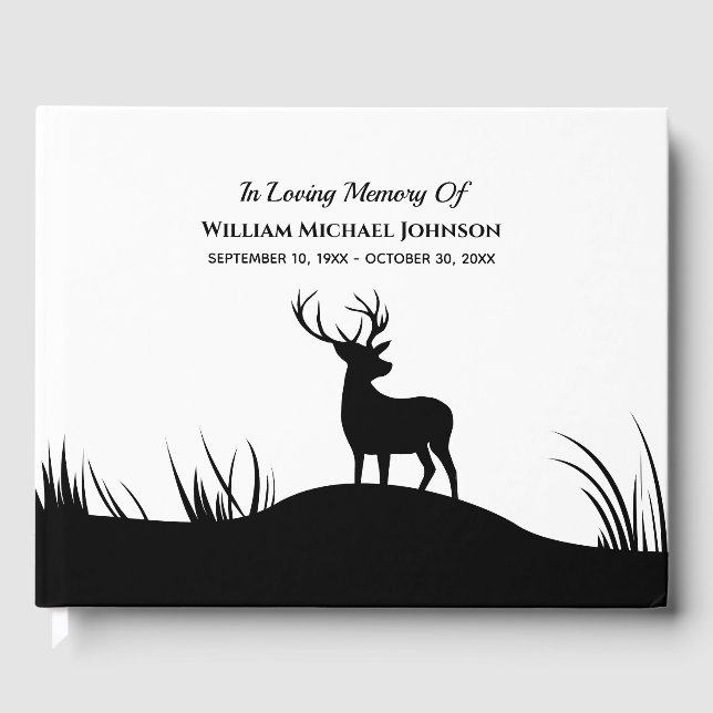 Livre D'or Deer In Love Mémoire Souvenir Funérailles (Recto)