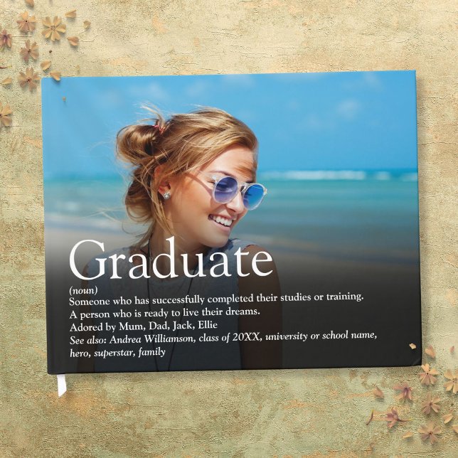 Livre D'or Définition personnalisée de la photographie (Personalized Photo Graduate Definition Guest Book)