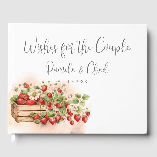 Livre d'or des fraises d'aquarelle (Recto)