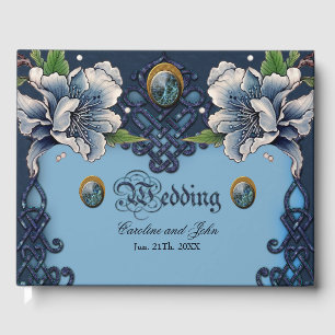 Livre D'or Design élégant bleu celtique