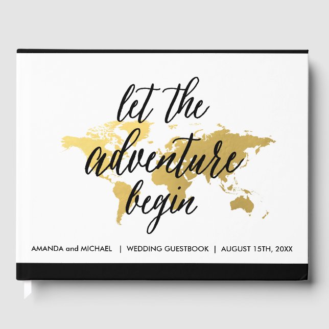 Livre D'or Destination Wedding Guest book | couleur modifiabl (Recto)