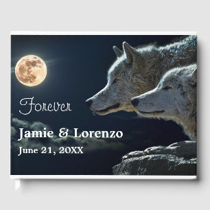 Livre D'or Deux loups "pour toujours" et une Pleine lune