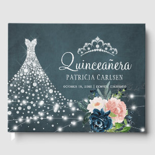 Livre D'or Diadème de princesse diamant floral marine pour qu