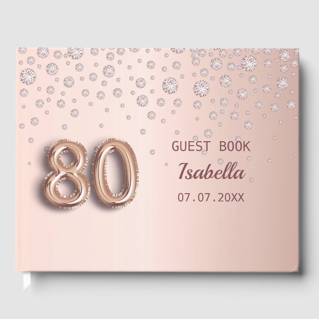 Livre D'or Diamants d'or rose 80e anniversaire (Recto)