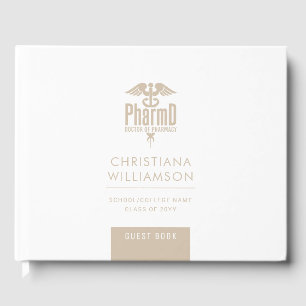 Livre D'or Docteur PharmD sur mesure de la Fête de Graduation