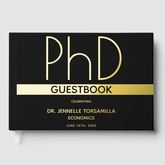 Livre D'or Doctorat Black Gold Foil (Recto)