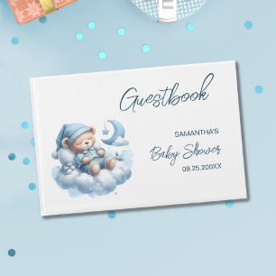 Livre D'or Douche bébé bébé ours endormi mou