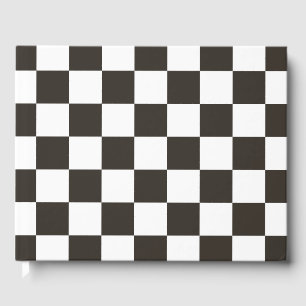 Livre D'or Drapeau À damiers (noir et blanc) (Motif du vérifi