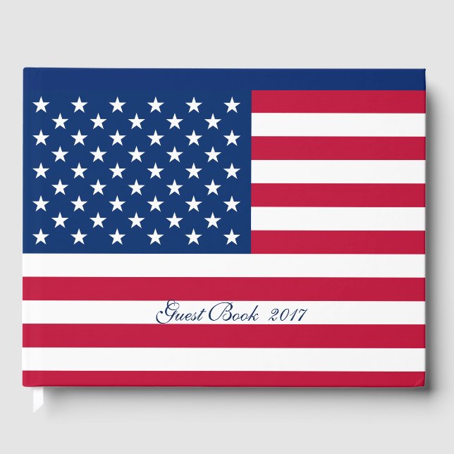Livre D'or Drapeau Amérique Voyage pays américain (Recto)