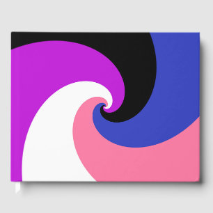 Livre D'or Drapeau de la fierté Abstraite de la spirale boho
