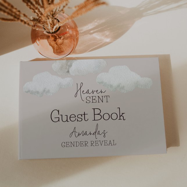 Livre D'or Dreamy Beige Neutral Ciel Envoyé Genre Révélation (Créateur téléchargé)
