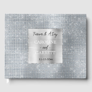 Livre D'or Dreamy Glitzy Silver Glam Sparkle Mariage