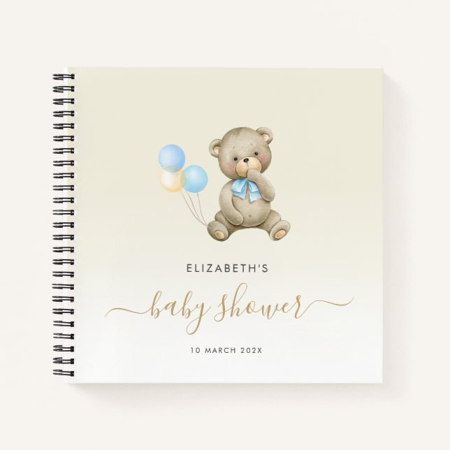 livre d'or du baby shower de script élégant (Devant)