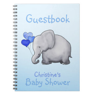 Livre d'or du Baby shower des petits éléphants b
