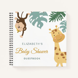 livre d'or du baby shower safari sauvage